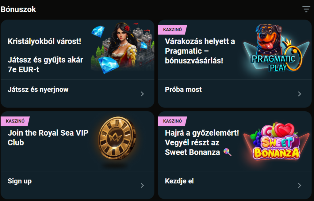 Royalsea hu bonuses
