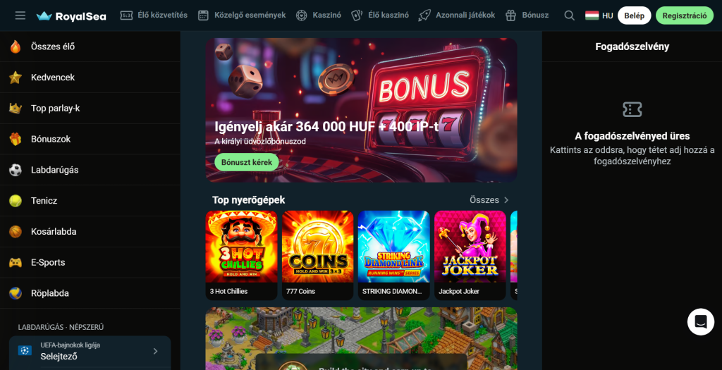 Royalsea hu casino homepage